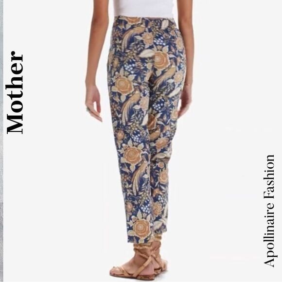 Mother Floral Print Jeans in Navy Tan Size 28 NWT - Picture 2 of 5